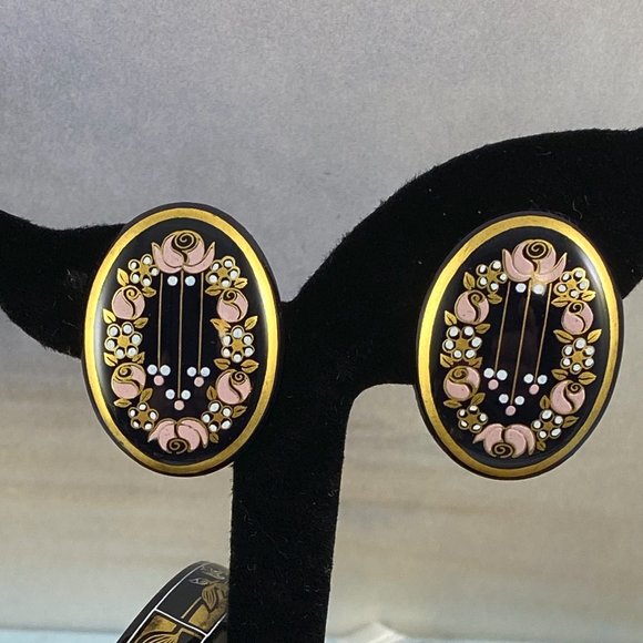 Vintage retro Michaela Frey Earrings and Breacelet - Picture 2 of 7